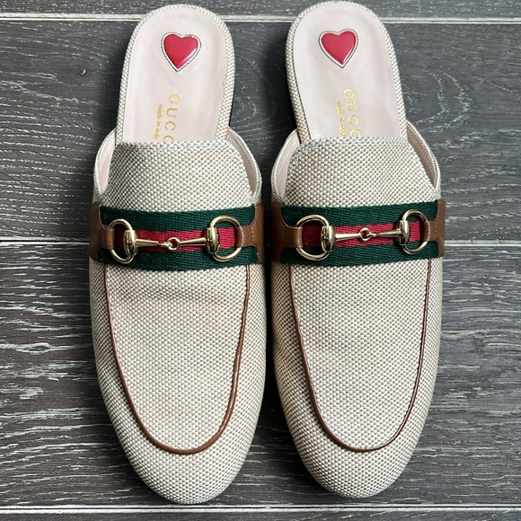 Gucci Princetown mules in canvas - Picture 5 of 12